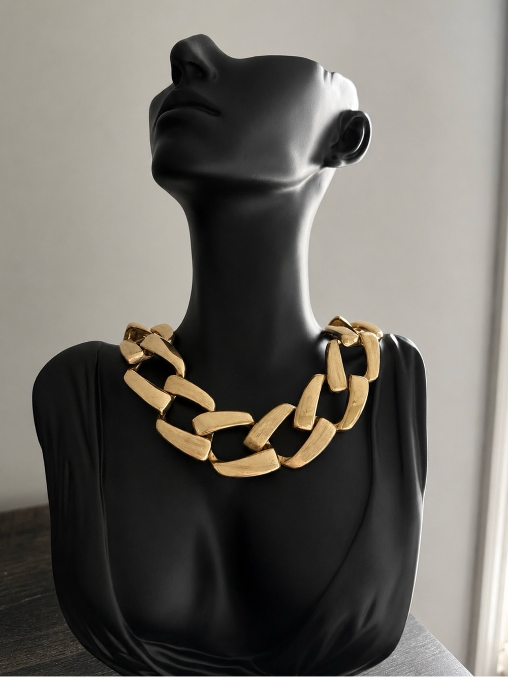 Vintage Napier Gold Chunky Link Necklace - Elegant Statement Jewelry 18”